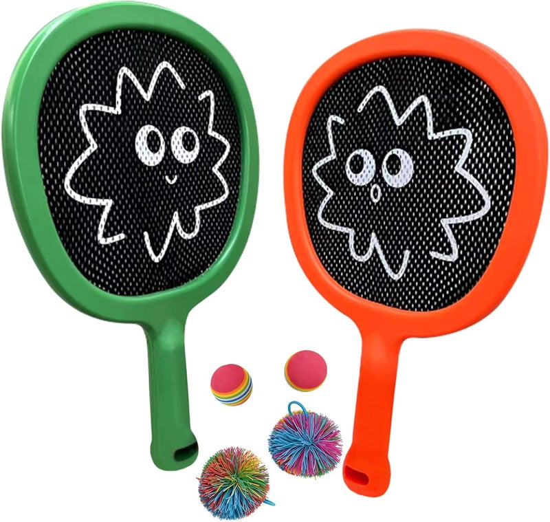 SmartWool Portable Paddles and Bouncy Balls Set for Kids or Adults’ Indoor Outdoor Activities, Sport Game for Beginner or Intermediate, Swing Racket in Beach Pool Backyard Playground Lawn Park or Court - Image 1